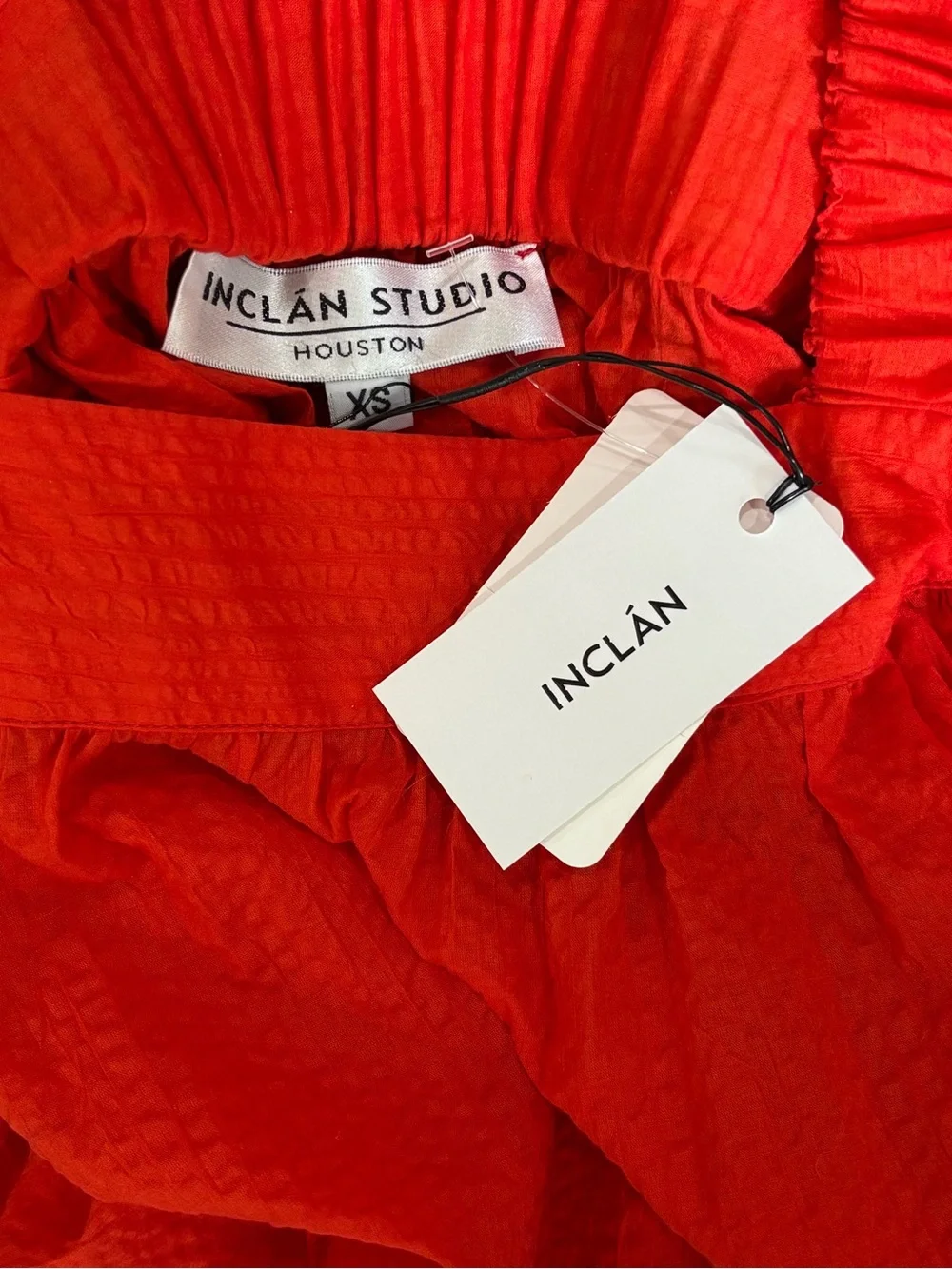 Inclan Studio Red Ruffle-Sleeve Square-Neck Tank Top - Picture 3 of 3